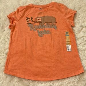 Girls Size 14 Sloth Short Sleeved Tee